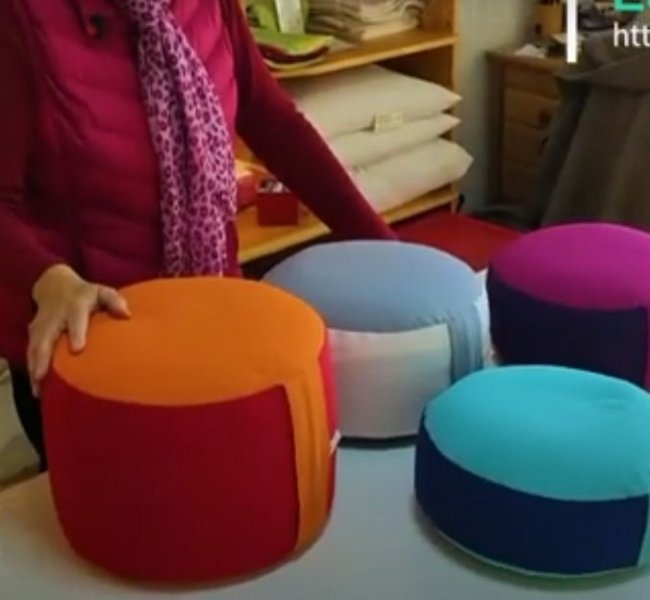 Housse de protection pour coussin zafu avec poign&eacute;e