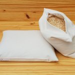 Oreiller v&eacute;g&eacute;tal bio naturel artisanal en &eacute;peautre et lavande, ergonomique en 4 tailles